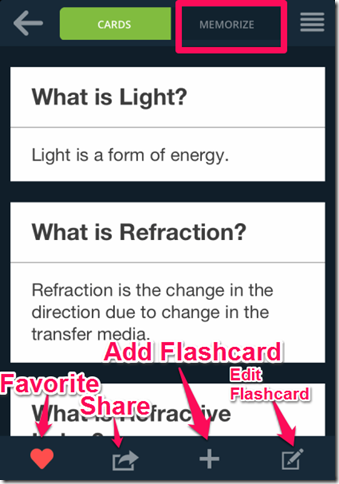 Memorizing Flashcards