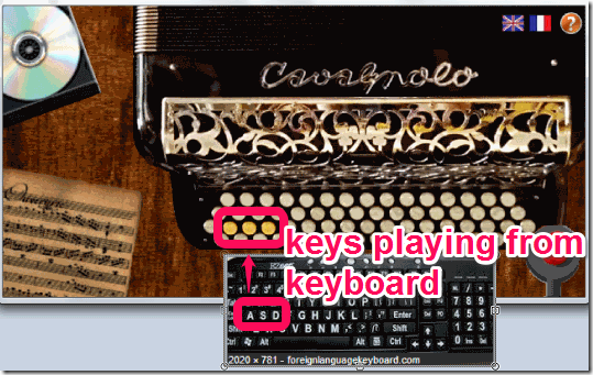 Accordian Keyboard playing