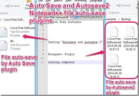 Auto Save and Autosave2 Notepad   plugins