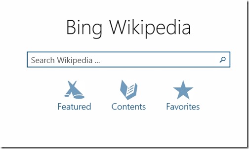 Bing Wikipedia Browser- Options