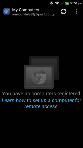 Chrome Remote Desktop for Android error
