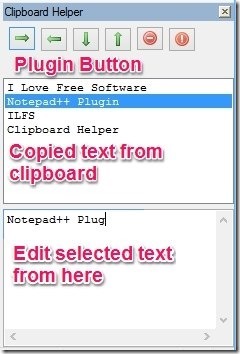 Clipboard Helper plugin bar