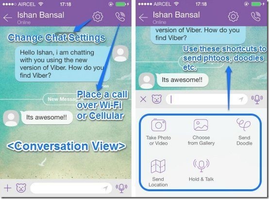 Combo screenshot viber conversations