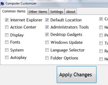 Computer Customizer- interface