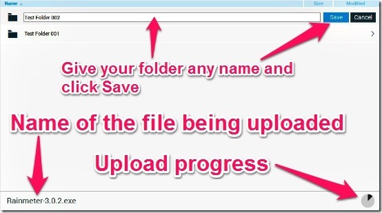 Copy upload and folder creation