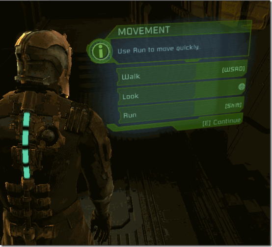 Dead space holographic dispaly