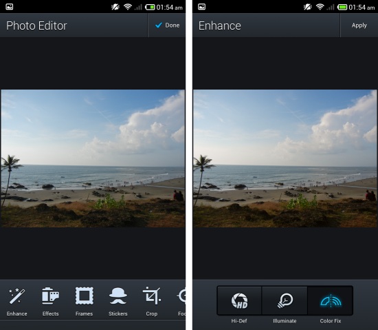 Editing images in Photo Editor Pro for Android