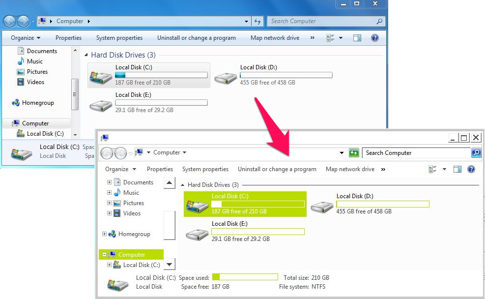 Gaia10 vs Windows 7