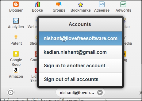 Google Multi-Account Launcher Plus Account button