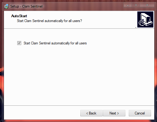 How to install Clam Sentinel for Windows