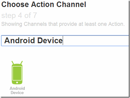IFTTT Android Device Channel
