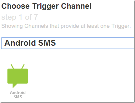 IFTTT Android SMS Channel