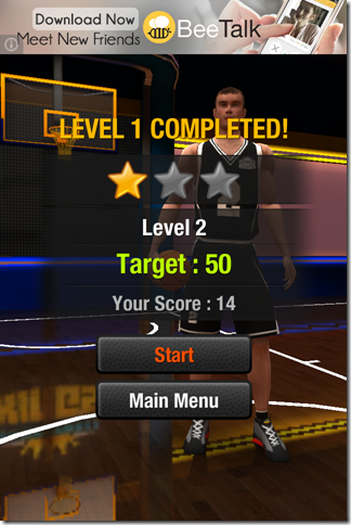 Scores On Completing Level