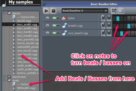 LMMS - Beat Bassline Editor