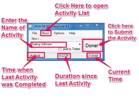 LazyCure add activity