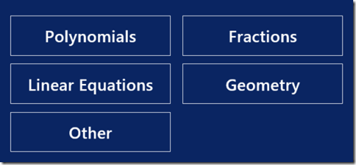 Math Solver- Categories