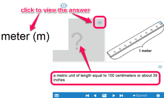 Math Vocabulary Cards application