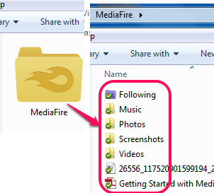 MediaFire Desktop folder