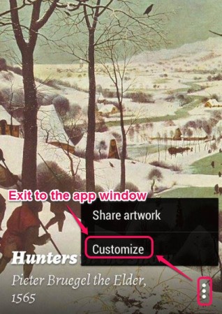 Muzei Live Wallpaper customize option