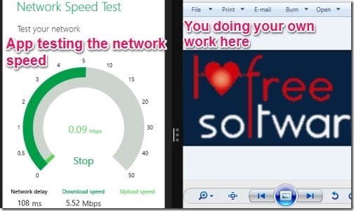 Network Speed Test - side bar app