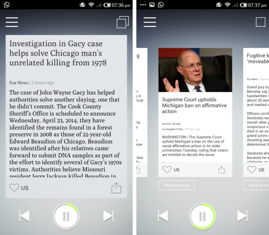 Newsbeat For Android A News Reader and A Personal News Radio