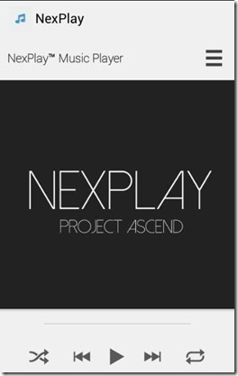 Nexplay song Interface