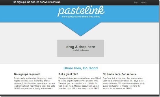 Pastlink Homepage - Main Ui