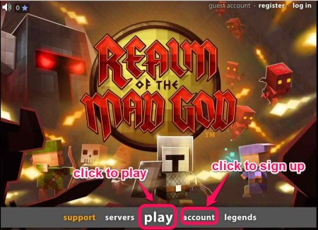 Realm Of the Mad God- Account, log in