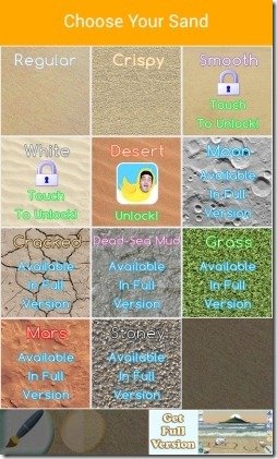 Sand Draw Free-sand types