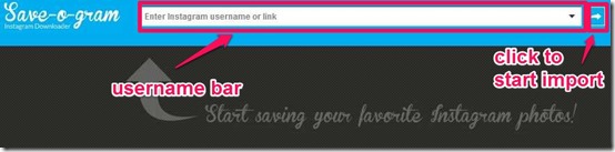 Save-o-gram Username bar