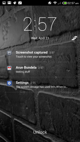 SlideLock for Android Brings notification to your lock screen