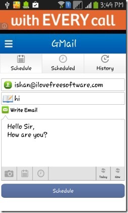 Social Schedule-email