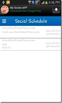 Social Schedule-homepage