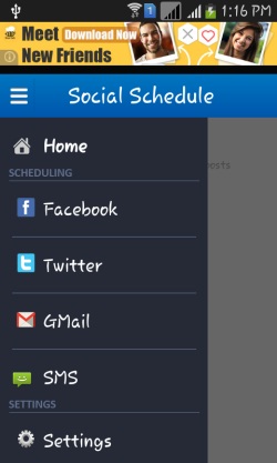 Social Schedule-options