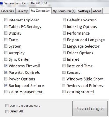 System Items Controller