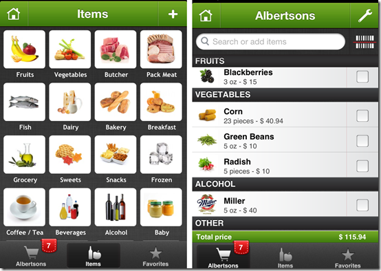 Grocery List Makign Apps For iPhone