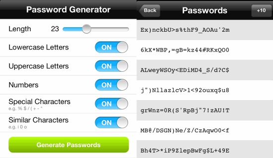Password Generator Apps For iPhone