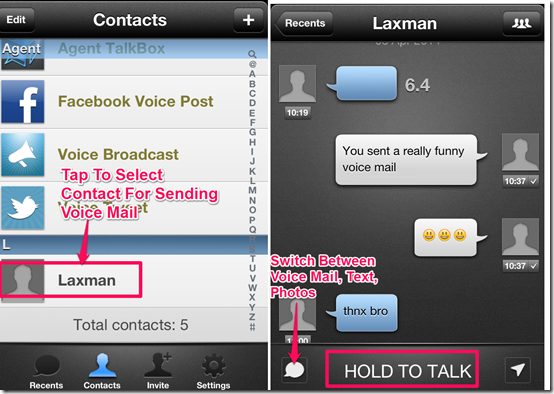 Sending Messages To Contacts