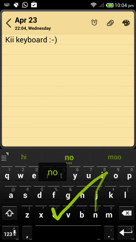 Using Kii keyboard for Android