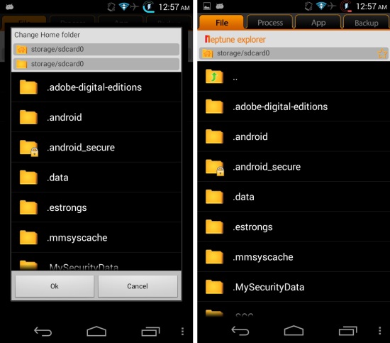 Using Neptune file explorer for Android