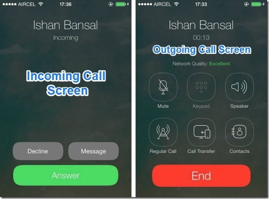 Viber call screens combo screenshot