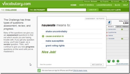 Vocabulary.com Challenge