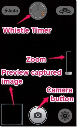 Whistle Camera- interface