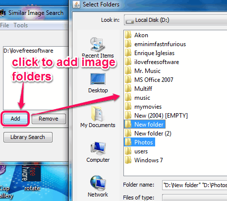 add image folders