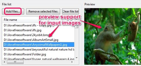 add images and preview them