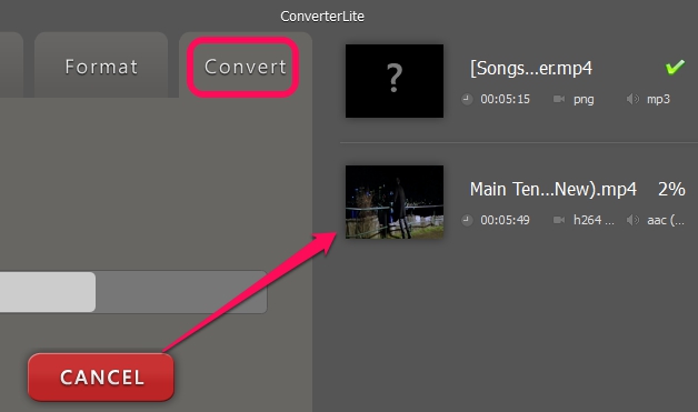 convert button