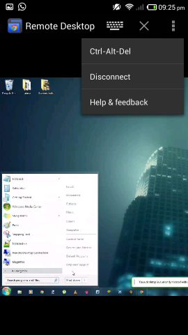 disconnect Chrome Remote Desktop for Android