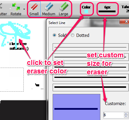 erase PDF content with eraser