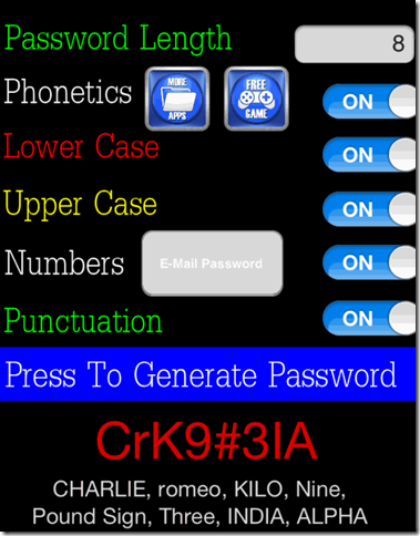 Passwords - Random Password Keycode Passphrase Generator
