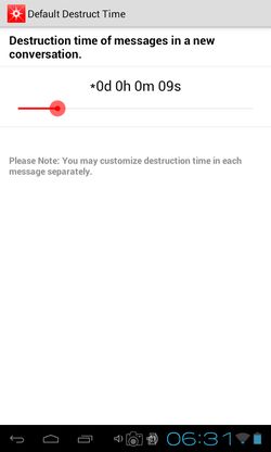 send self destructing messages android apps 3
